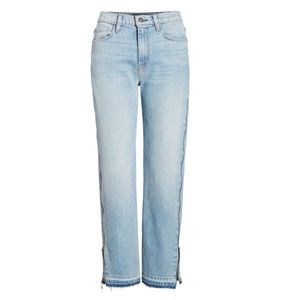 HUDSON  High Waist Side Zip Crop Straight Leg